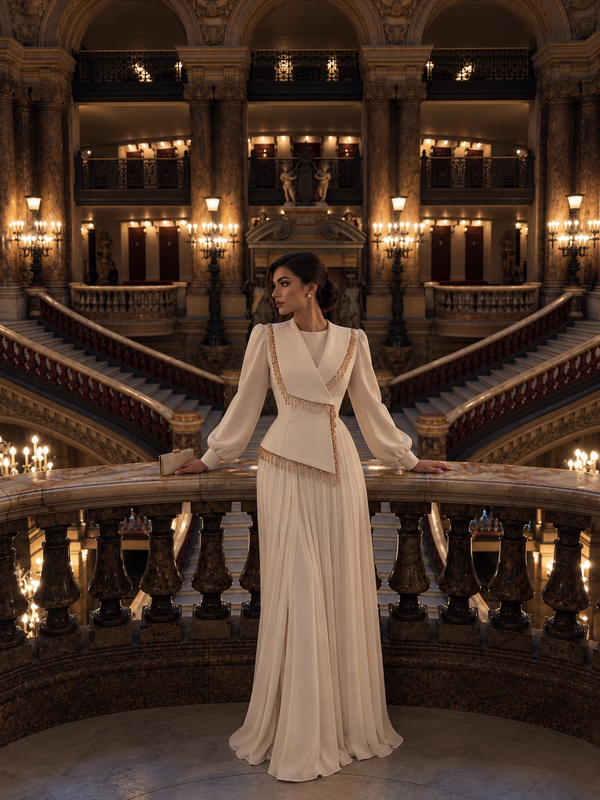 Haneen Dress - Beige