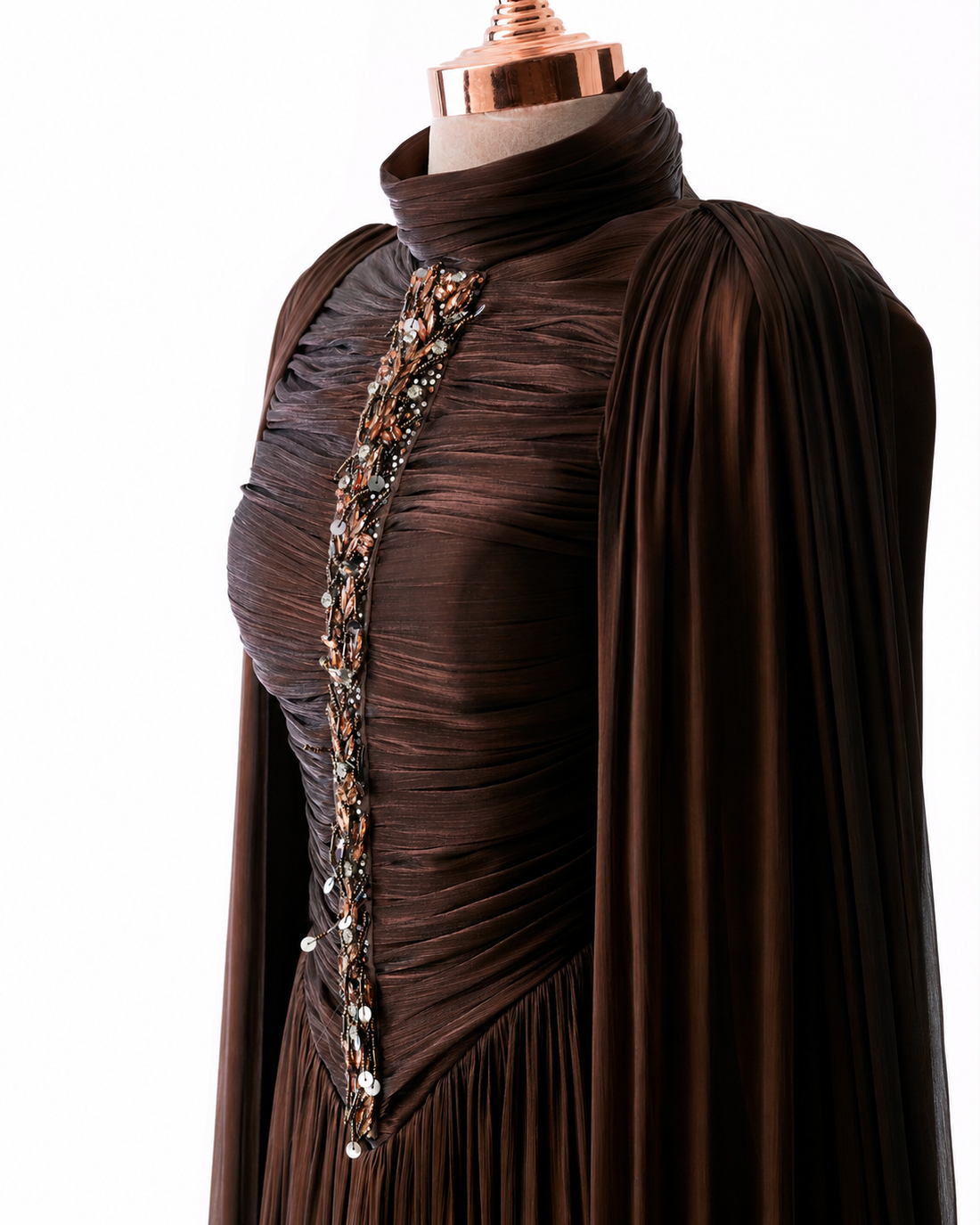 Mona Evening Dress - Brown
