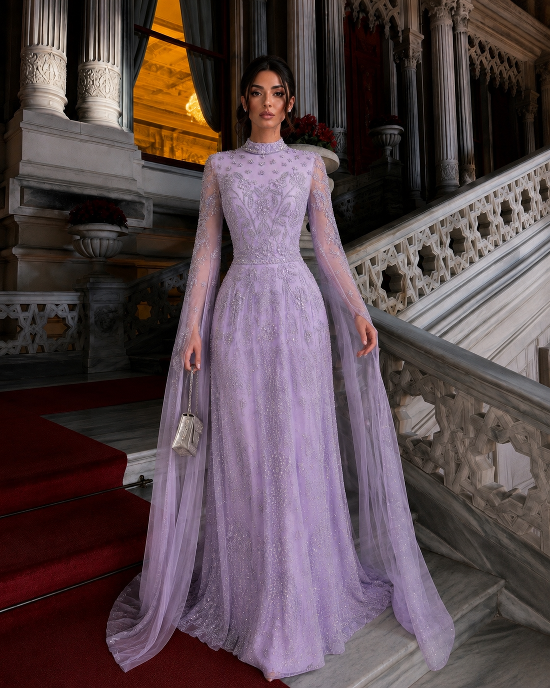 Lulua Couture Evening Dress - Lilac
