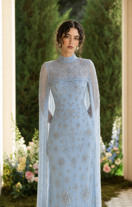 Celestia Couture Evening Dress - Blue