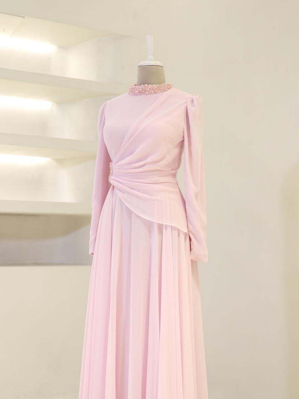 Sofia Crystal Dress- Pink