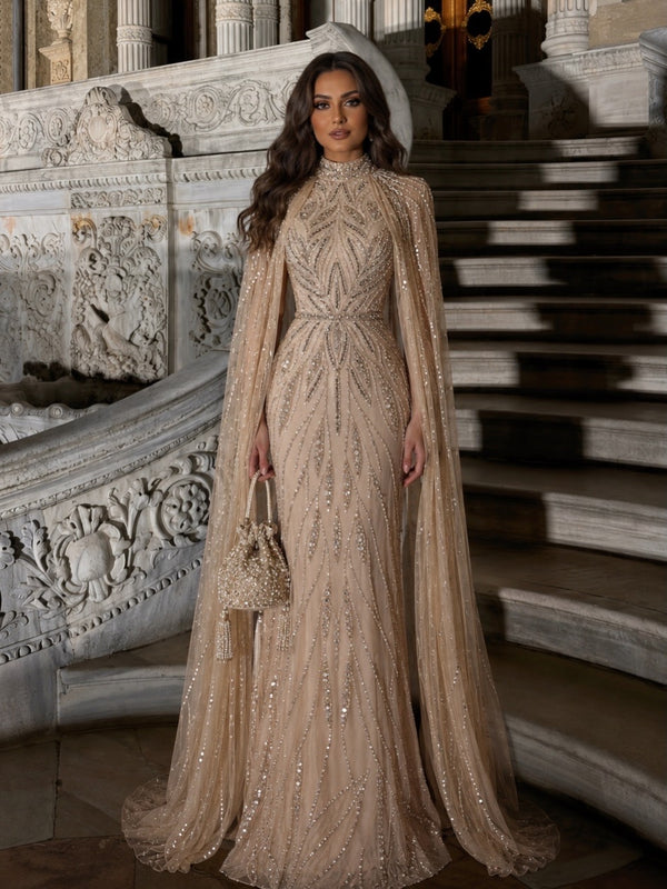 Nuraya Couture Dress - Beige