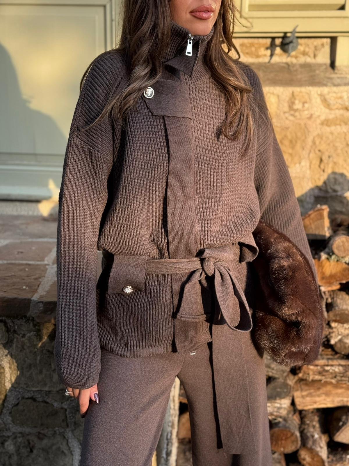 Soft Knit Set – Light Coffee