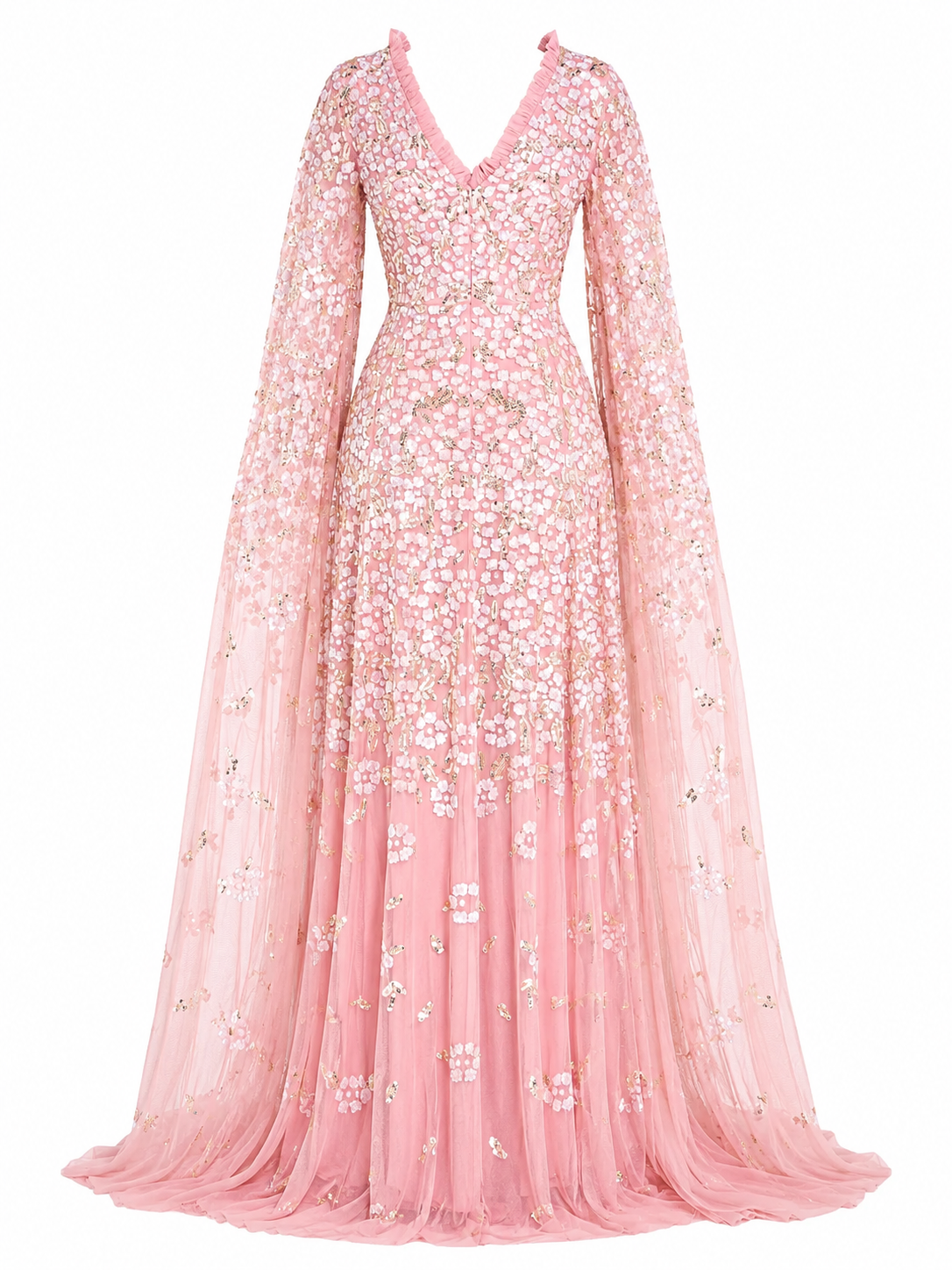Fiorea Sequin Handwork Party Dress - Pink