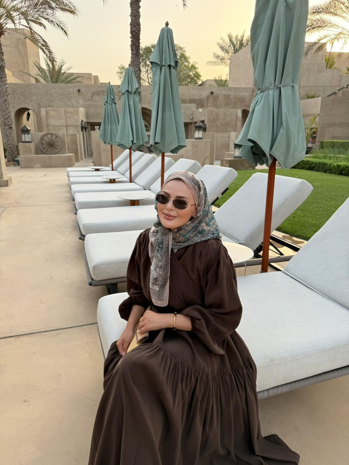 Casual Wrap Dress - Brown