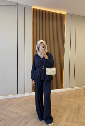 Belted Oysh Set – Navy
