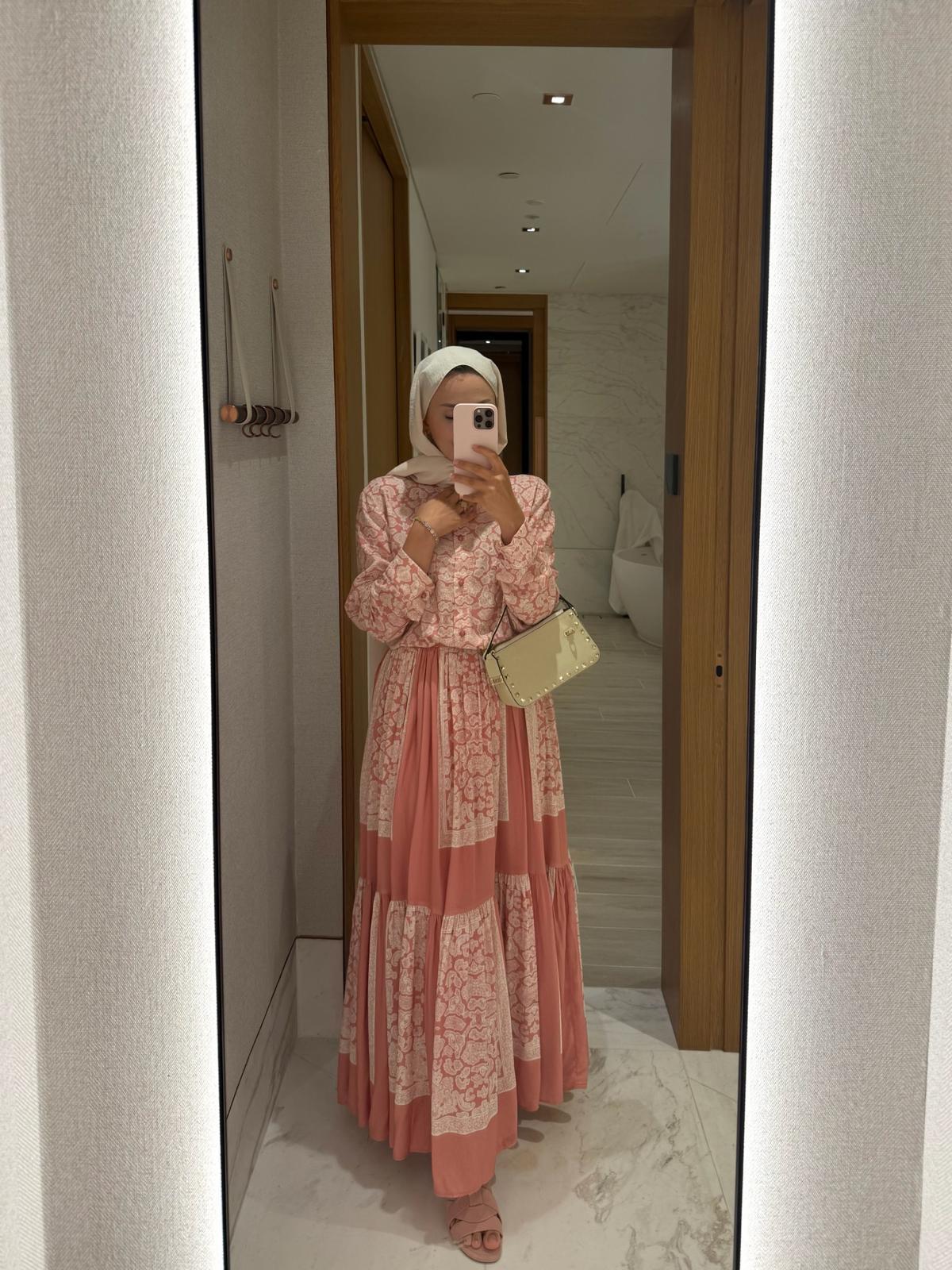 Lightweight Ethnic Shirt and Skirt Co-Ord in Blush Pink- PRE ORDER