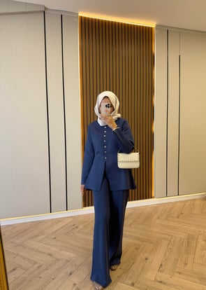 Mercerized Knitwear Set – Indigo