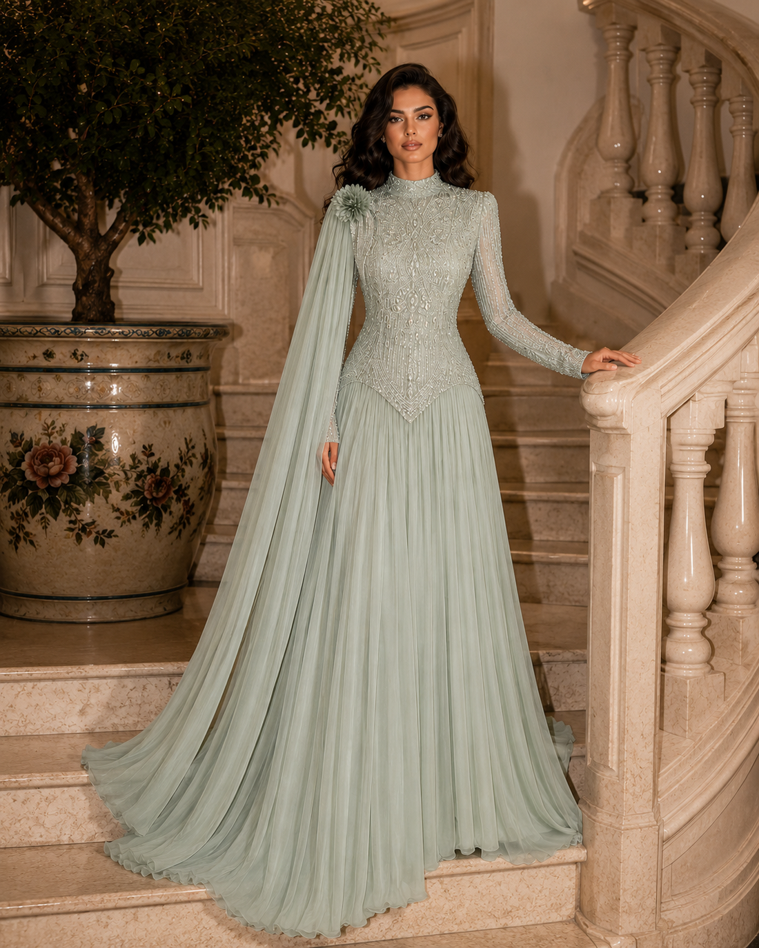Couture Naia Abiye Elbise - Mint