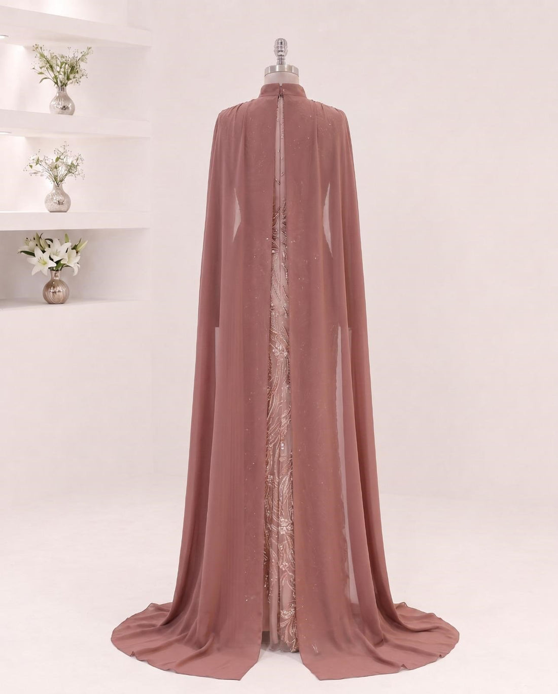 Shimmer Dress - Rose Gold Pink