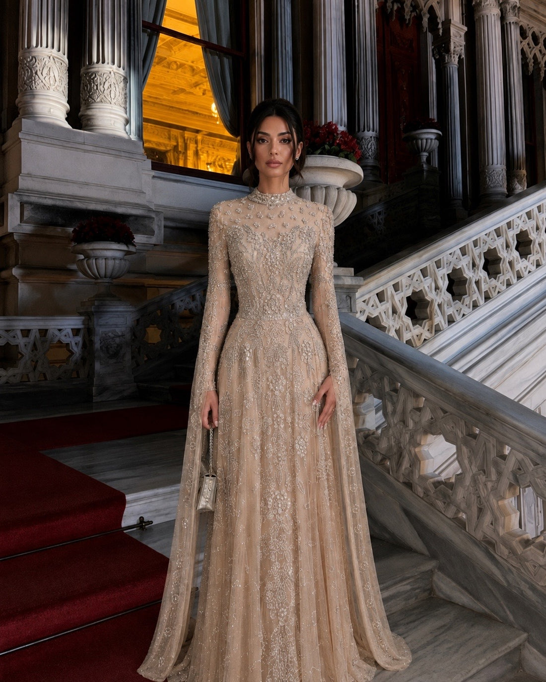 Lulua Couture Evening Dress - Gold