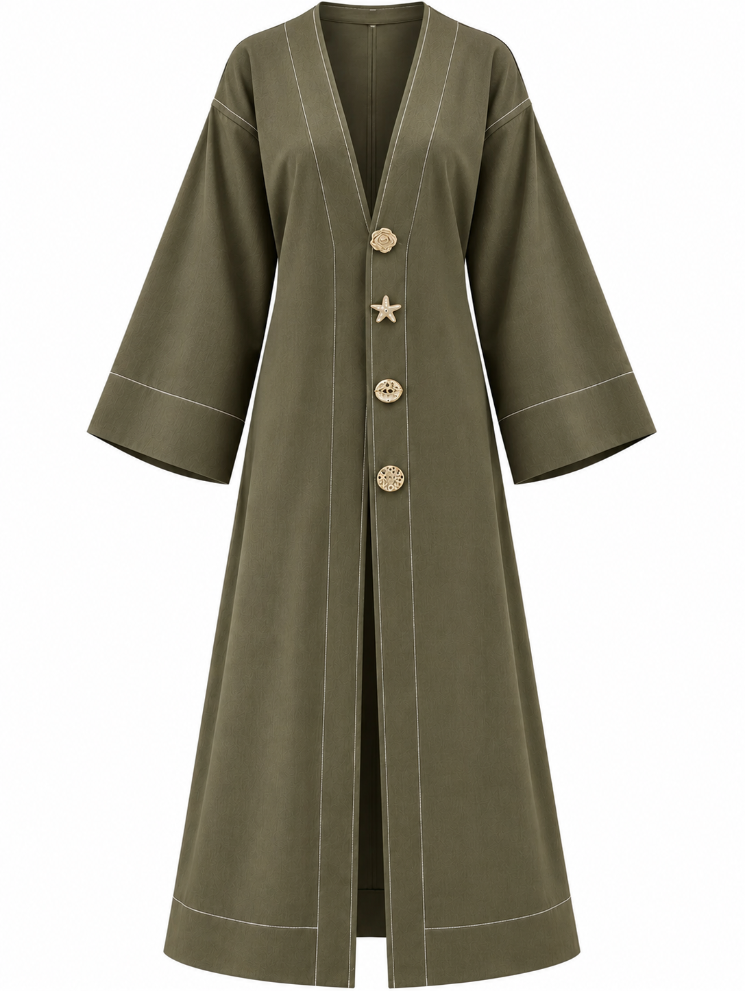 Rivelle Kimono Denim Jacket - Khaki
