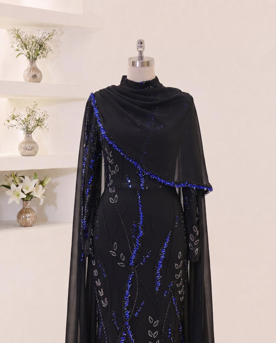 Shimmer Dress - Black / Navy