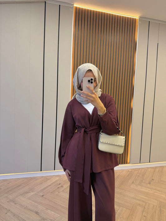 Kimono Pants Set – Burgundy