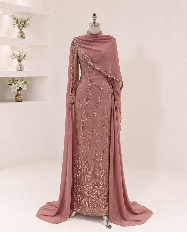 Shimmer Dress - Rose Gold Pink