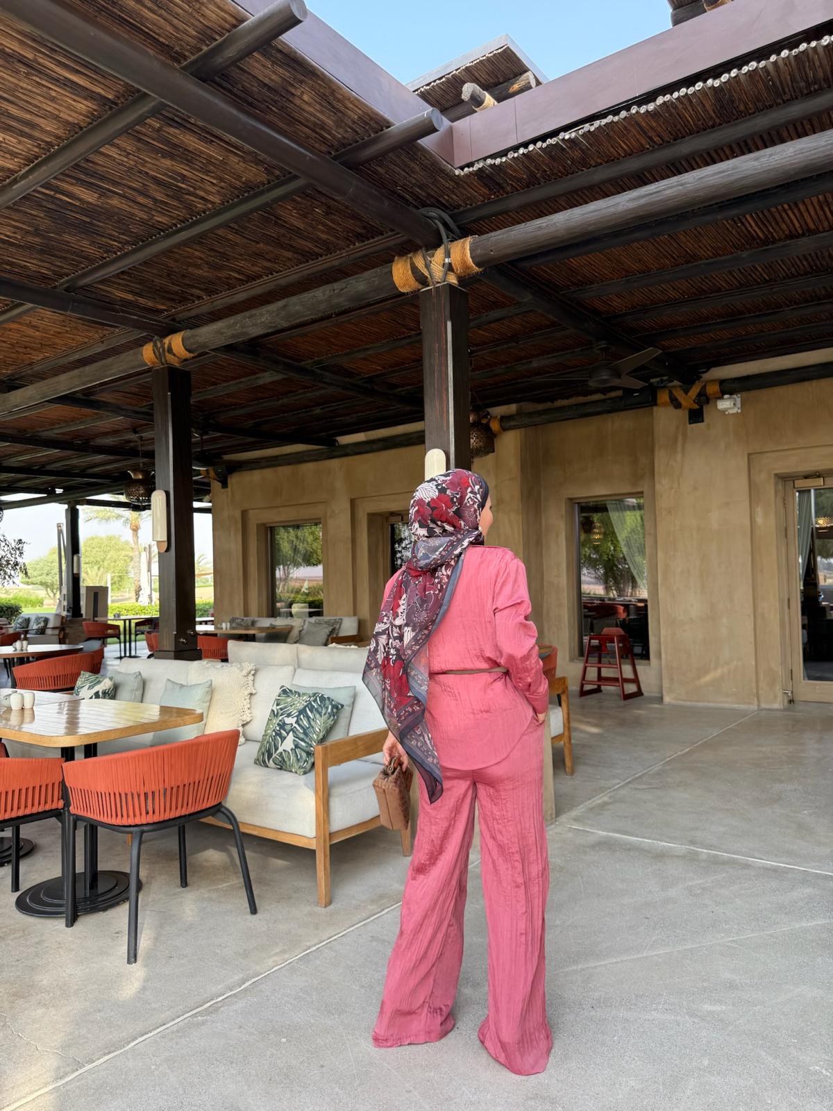 Crushed Shirt and Pant Matching Sets in Burgundy