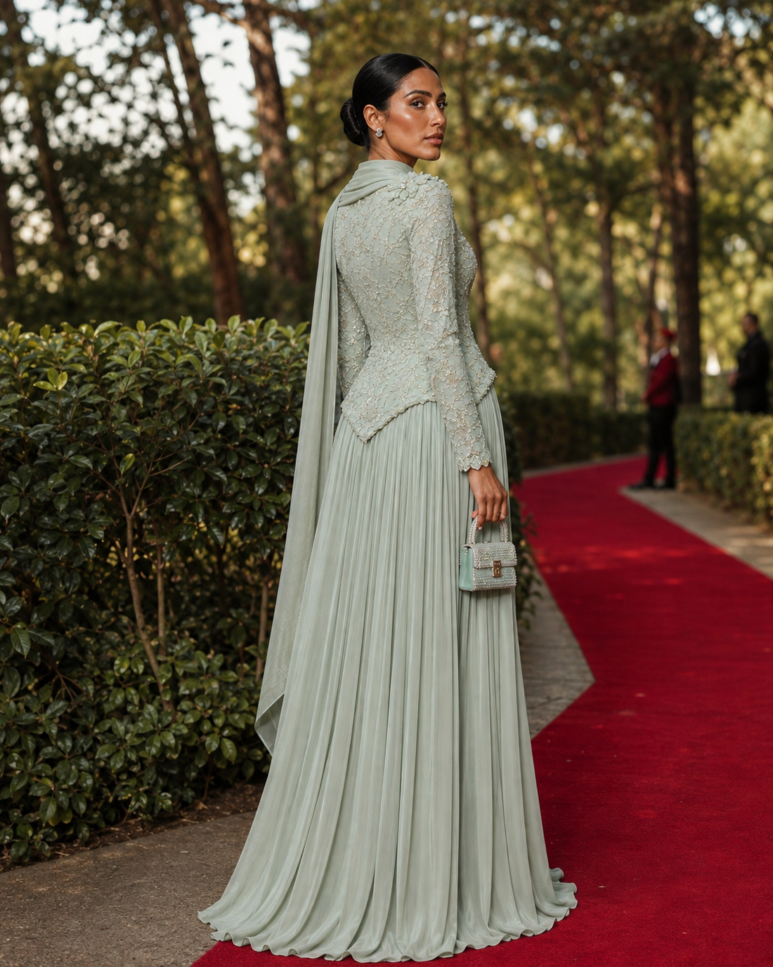 Iris Evening Dress - Mint