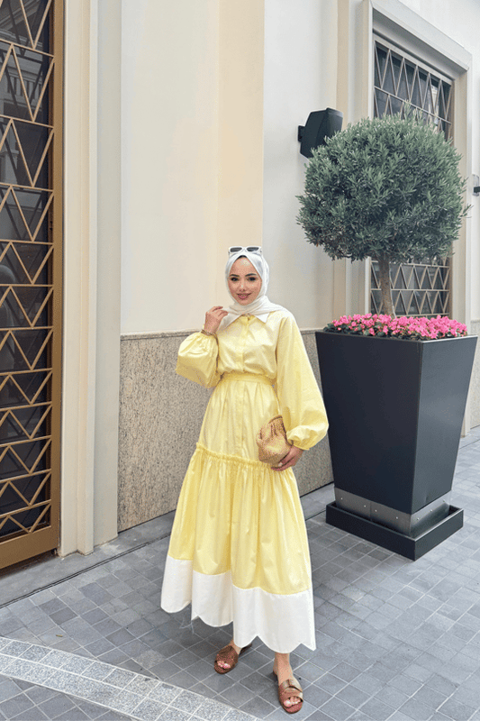 Poplin Yellow Dress