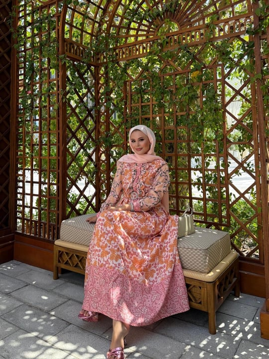 Floral Crystal Belted Dress