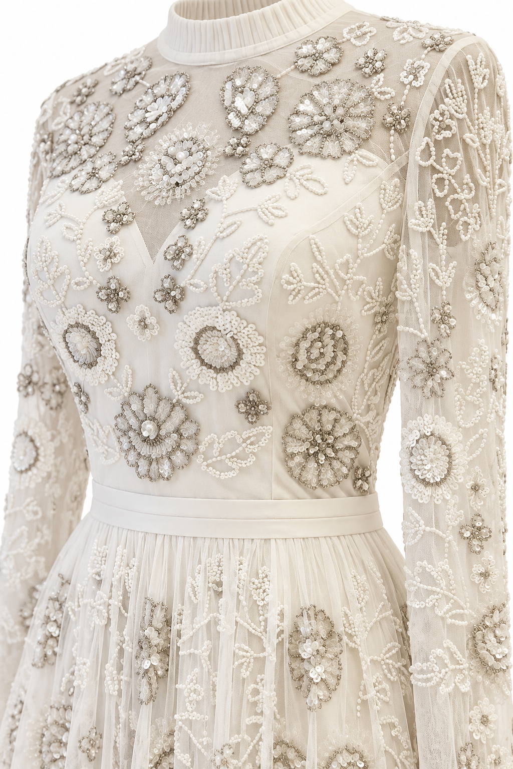 Couture Elowen Evening Dress - Ecru