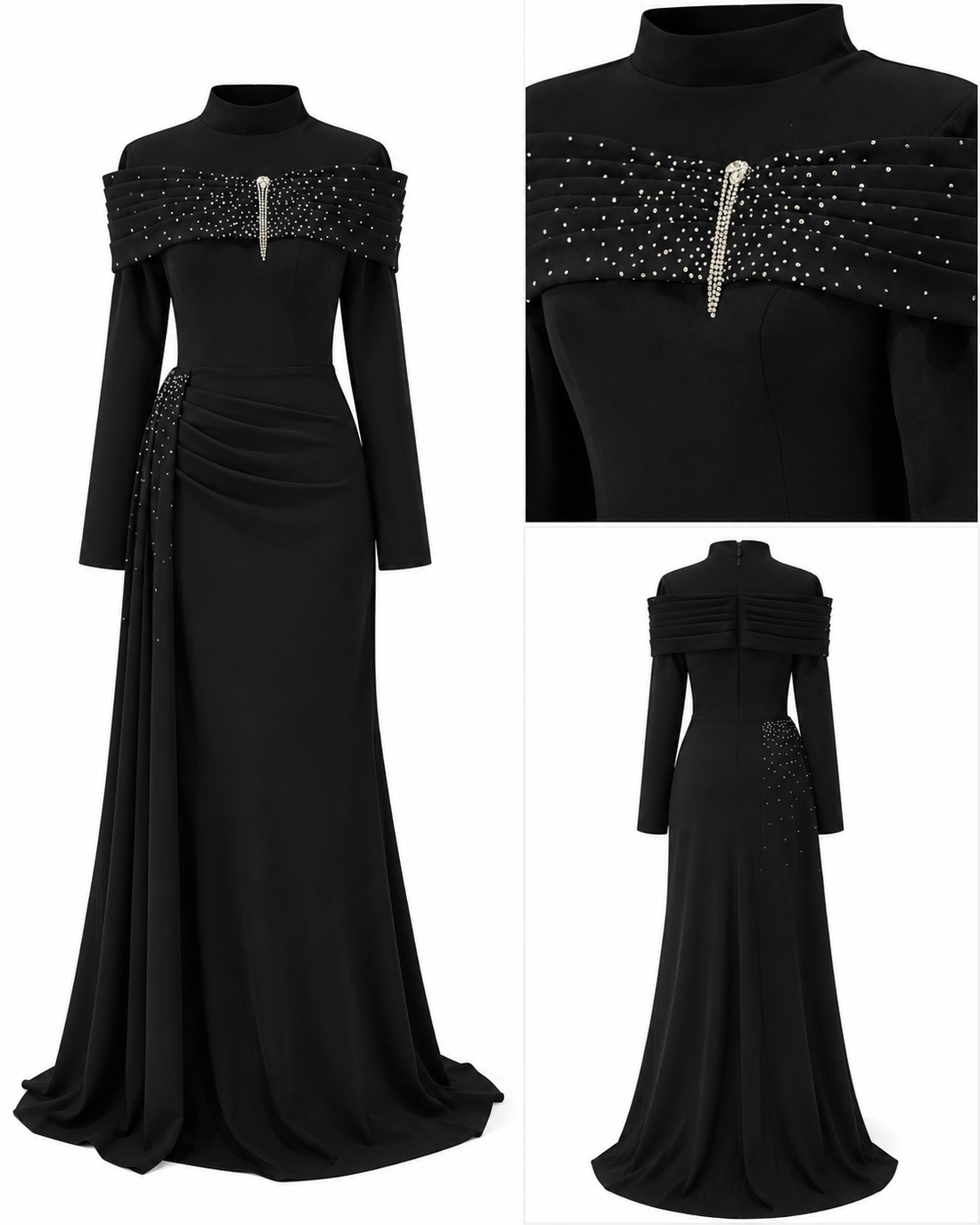Liyana Evening Dress - Black
