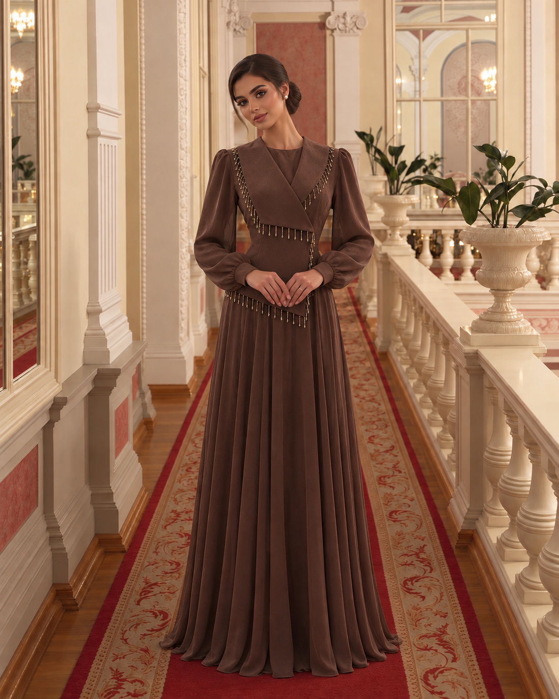 Haneen Dress - Brown