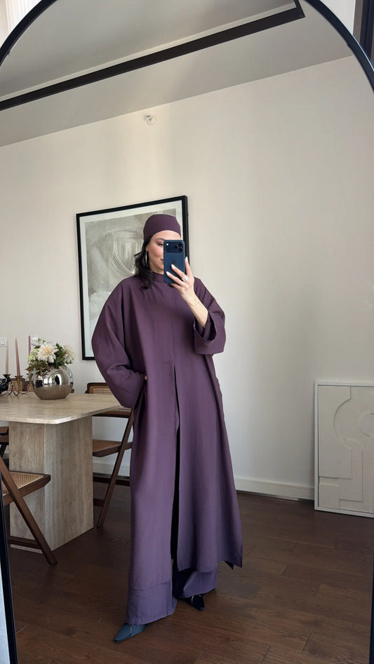 Bandana Detail Three-Piece Co-ord Set- burgundy