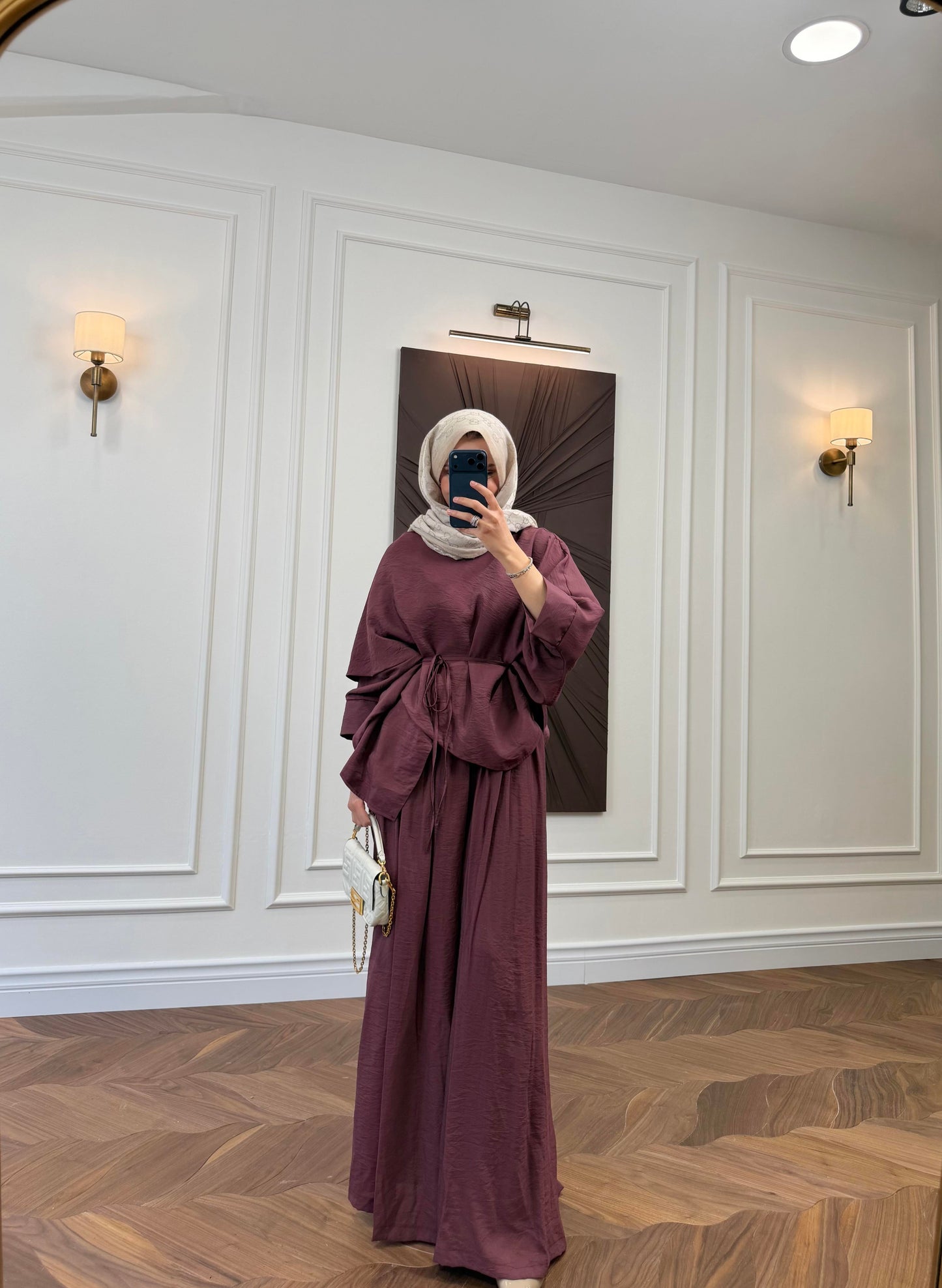 Lorin Two-Piece Set – Burgundy