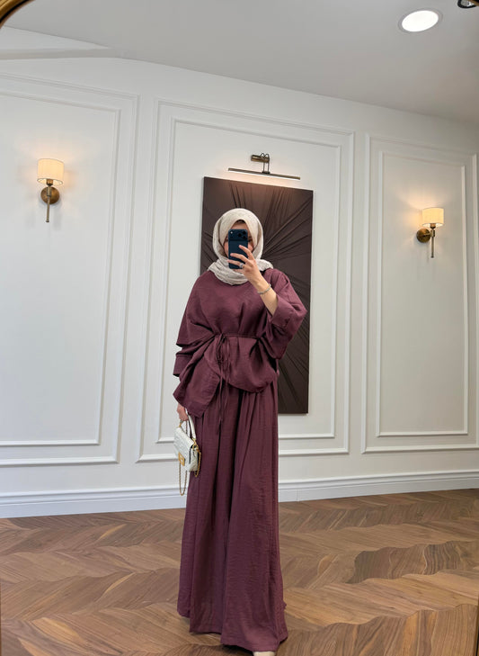 Lorin Two-Piece Set – Burgundy