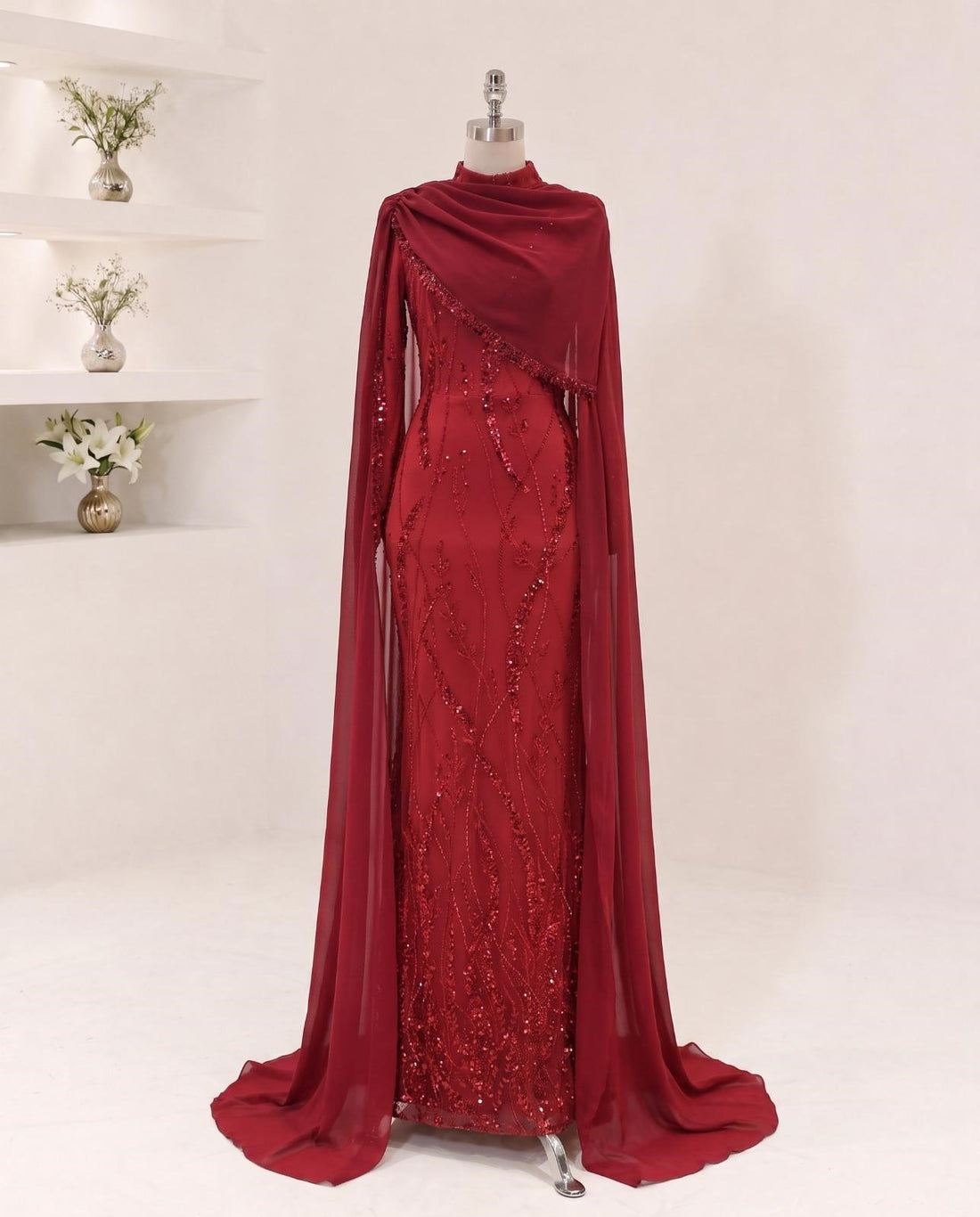 Shimmer Dress - Red