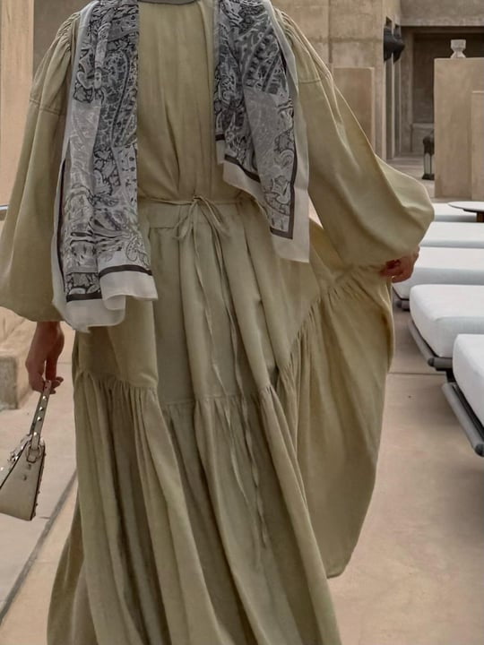 Casual Wrap Dress - Sage Green