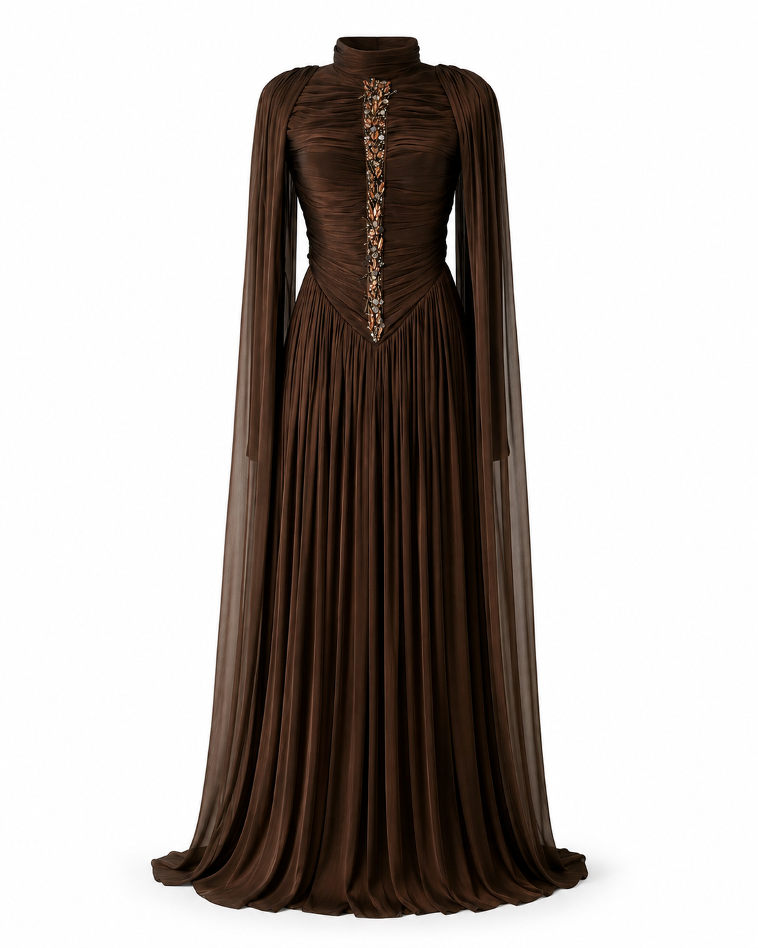 Mona Evening Dress - Brown