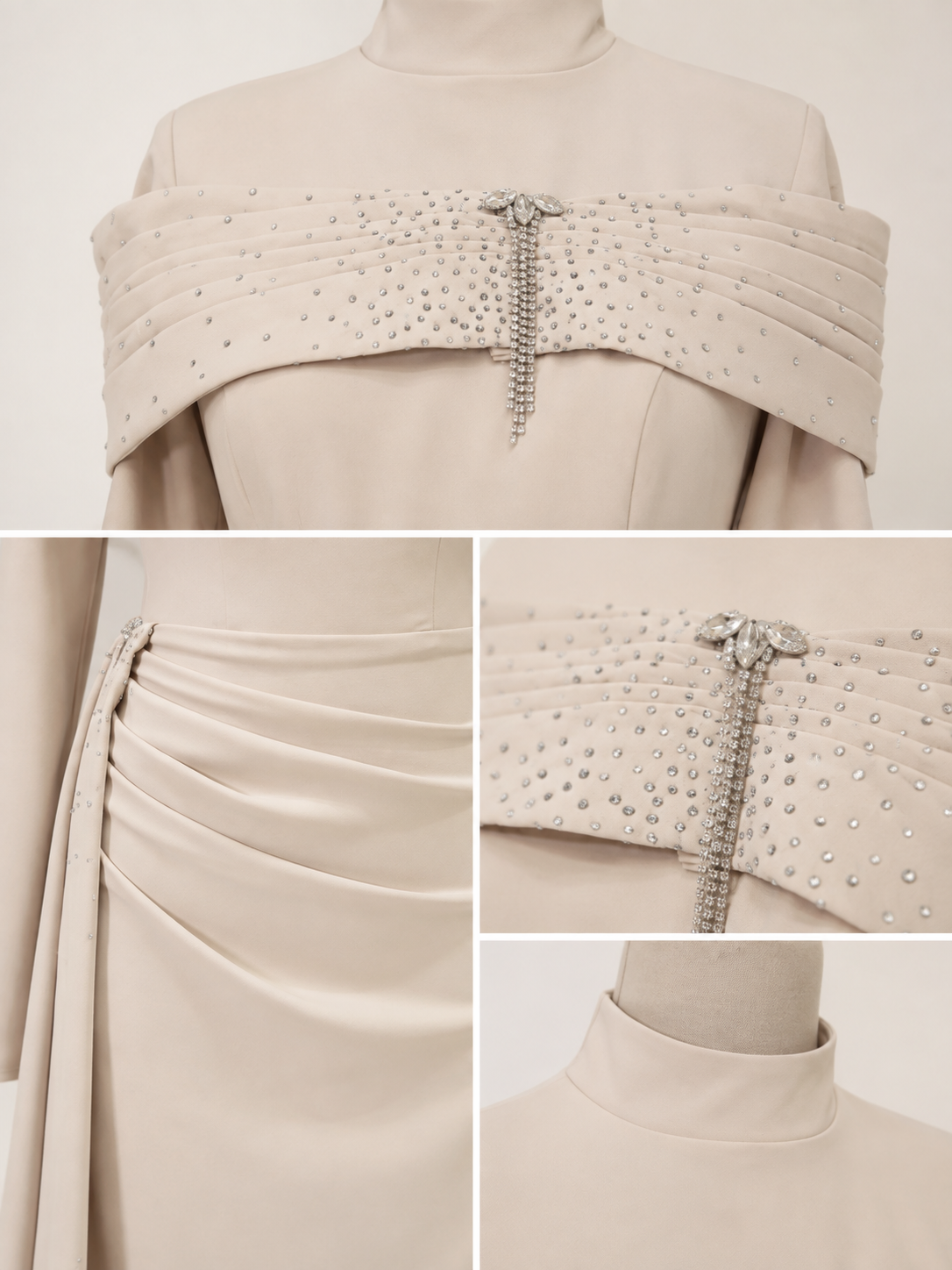 Liyana Evening Dress - Beige