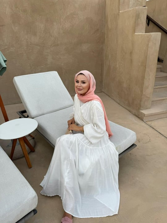 Casual Wrap Dress - Ecru