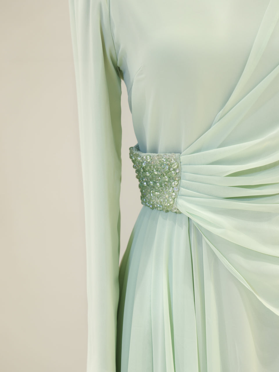 Sofia Crystal Dress- Lime