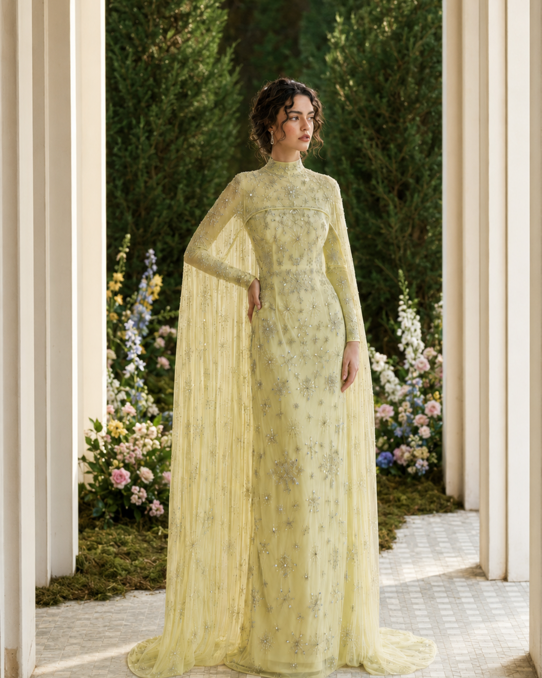 Celestia Couture Evening Dress - Yellow