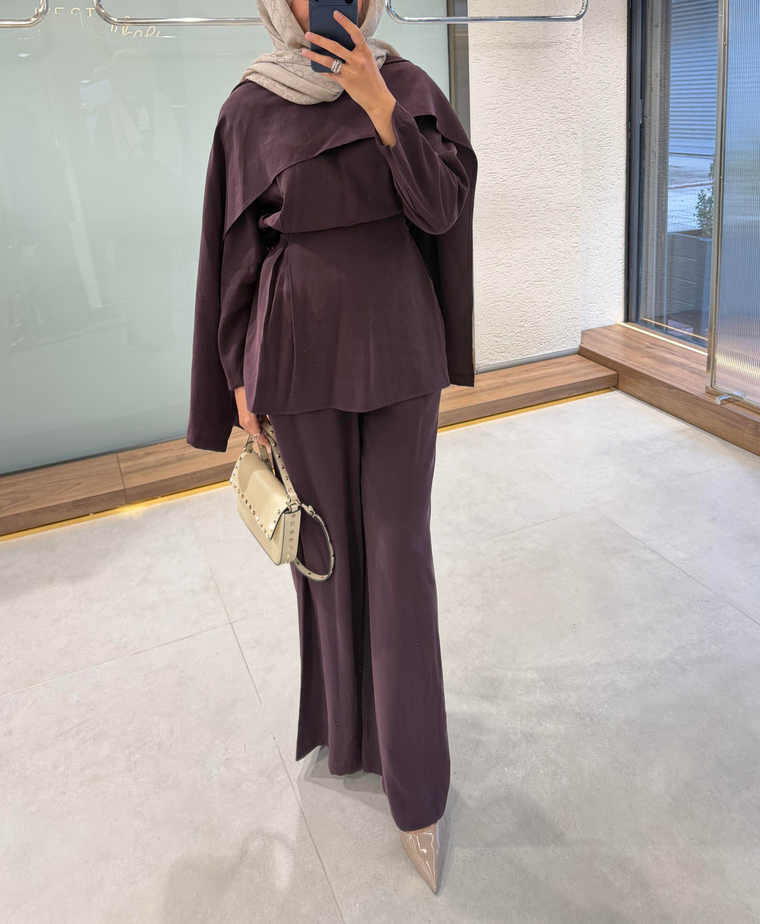 Vanilla Cape Set – Burgundy