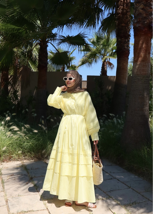 Cotton Candy Yellow Maxi Dress