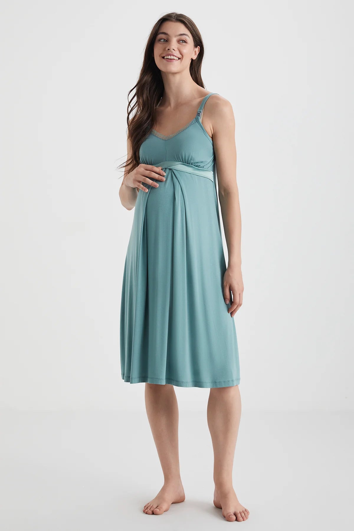Sage Green Soft Touch Maternity Dress