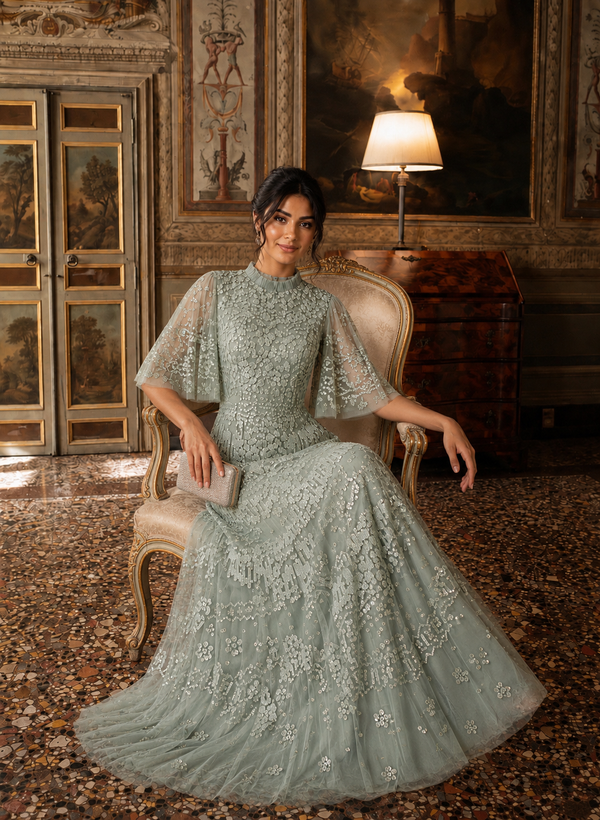Couture Inaya Evening Dress - Mint