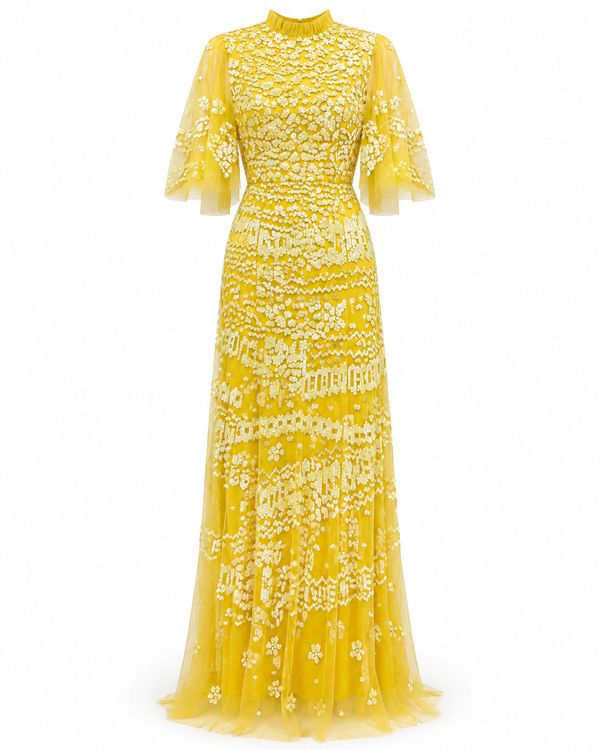 Couture Inaya Evening Dress - Yellow