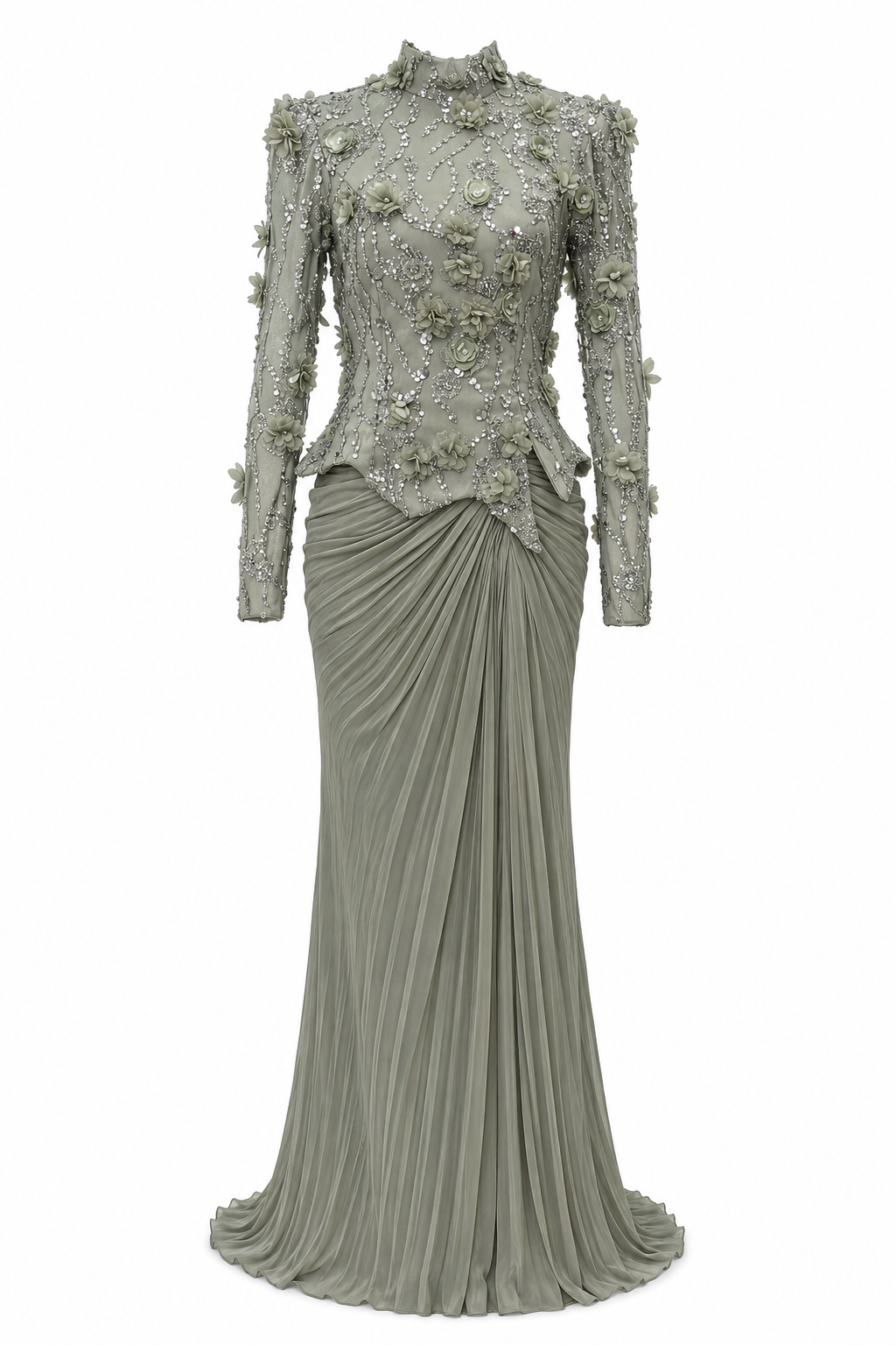 Marie Sage Green Couture Dress