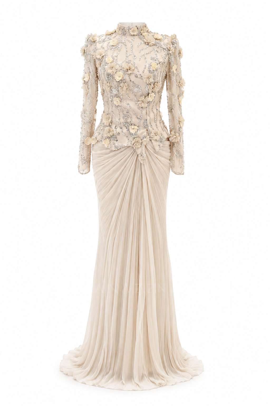 Marie Beige Couture Dress