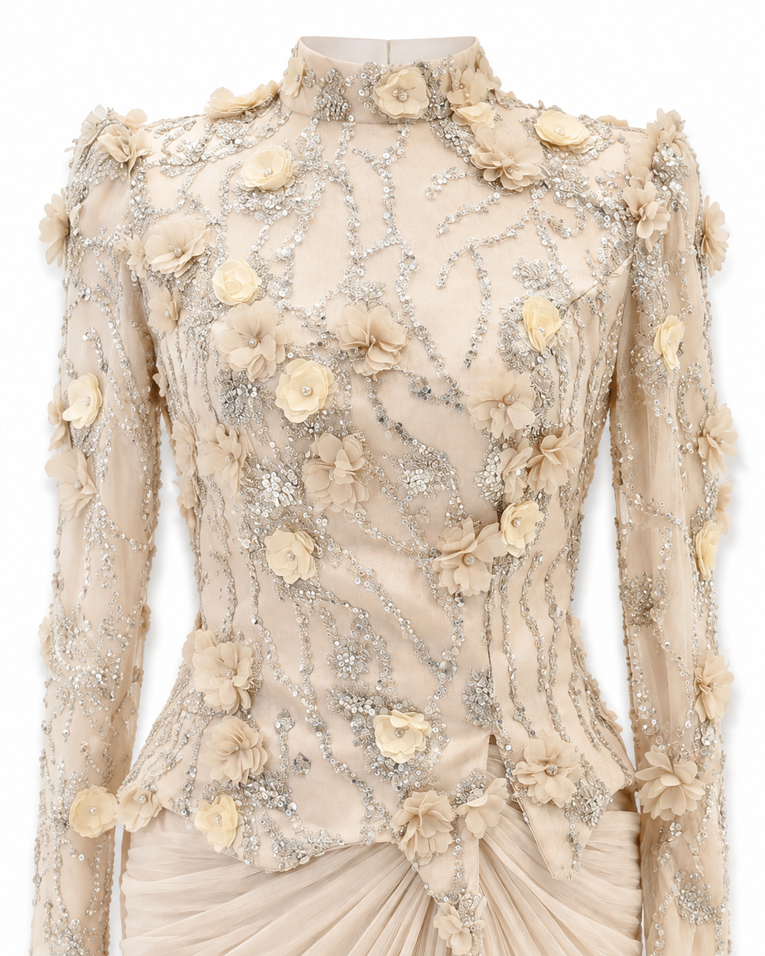 Marie Beige Couture Dress