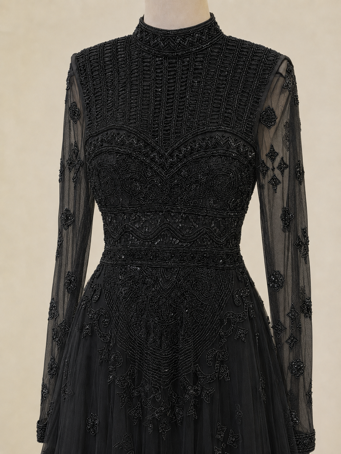 Laila Couture Evening Dress - Black