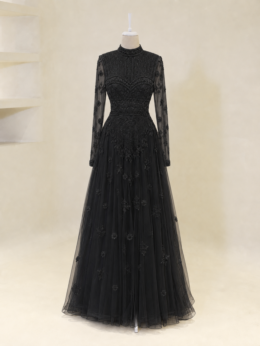 Laila Couture Evening Dress - Black