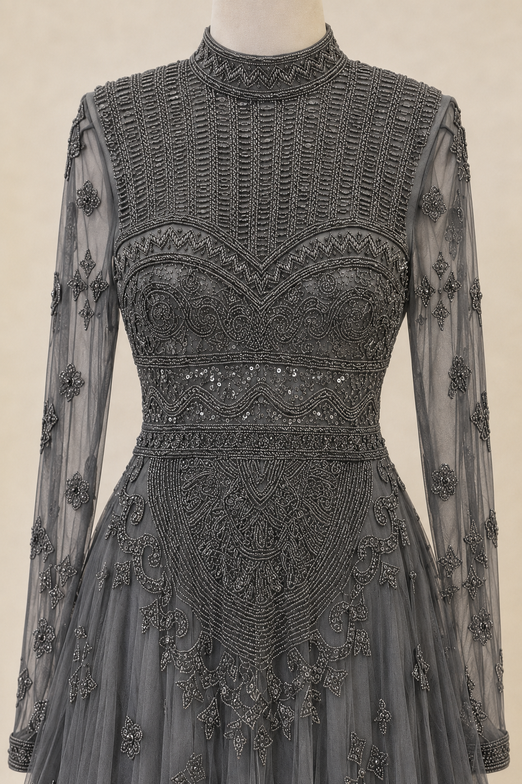 Laila Couture Evening Dress - Fume