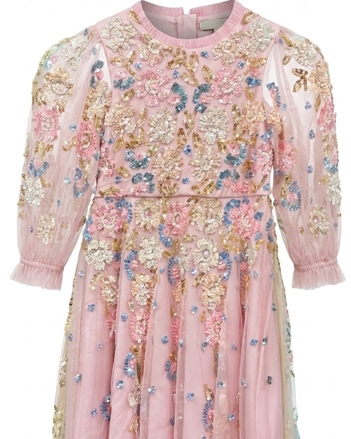 Mini Me Couture Hydrangea Evening Dress - Pink
