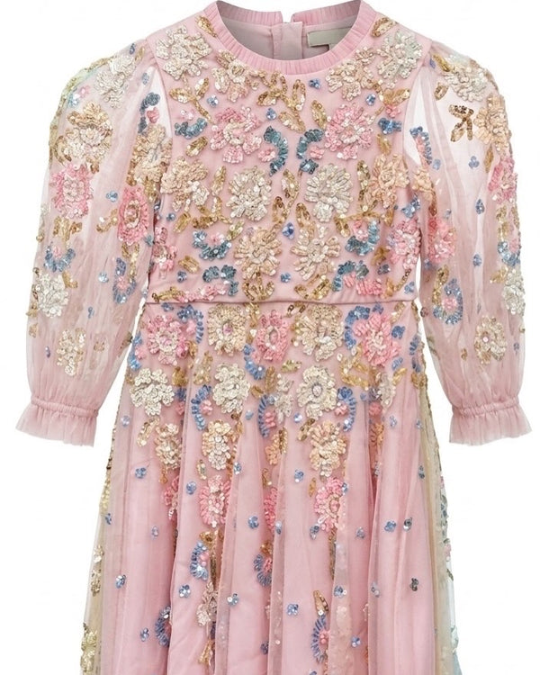 Mini Me Couture Hydrangea Evening Dress - Pink