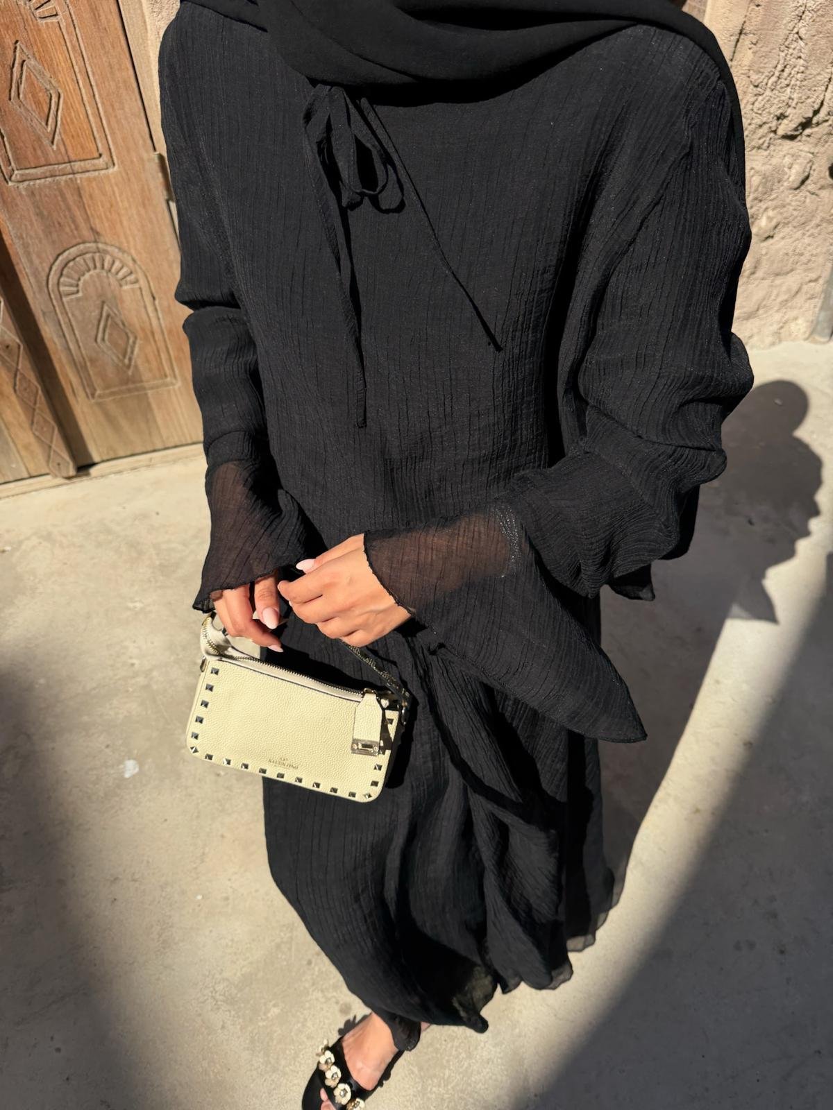 Aurora Flowy Skirt Set – Black